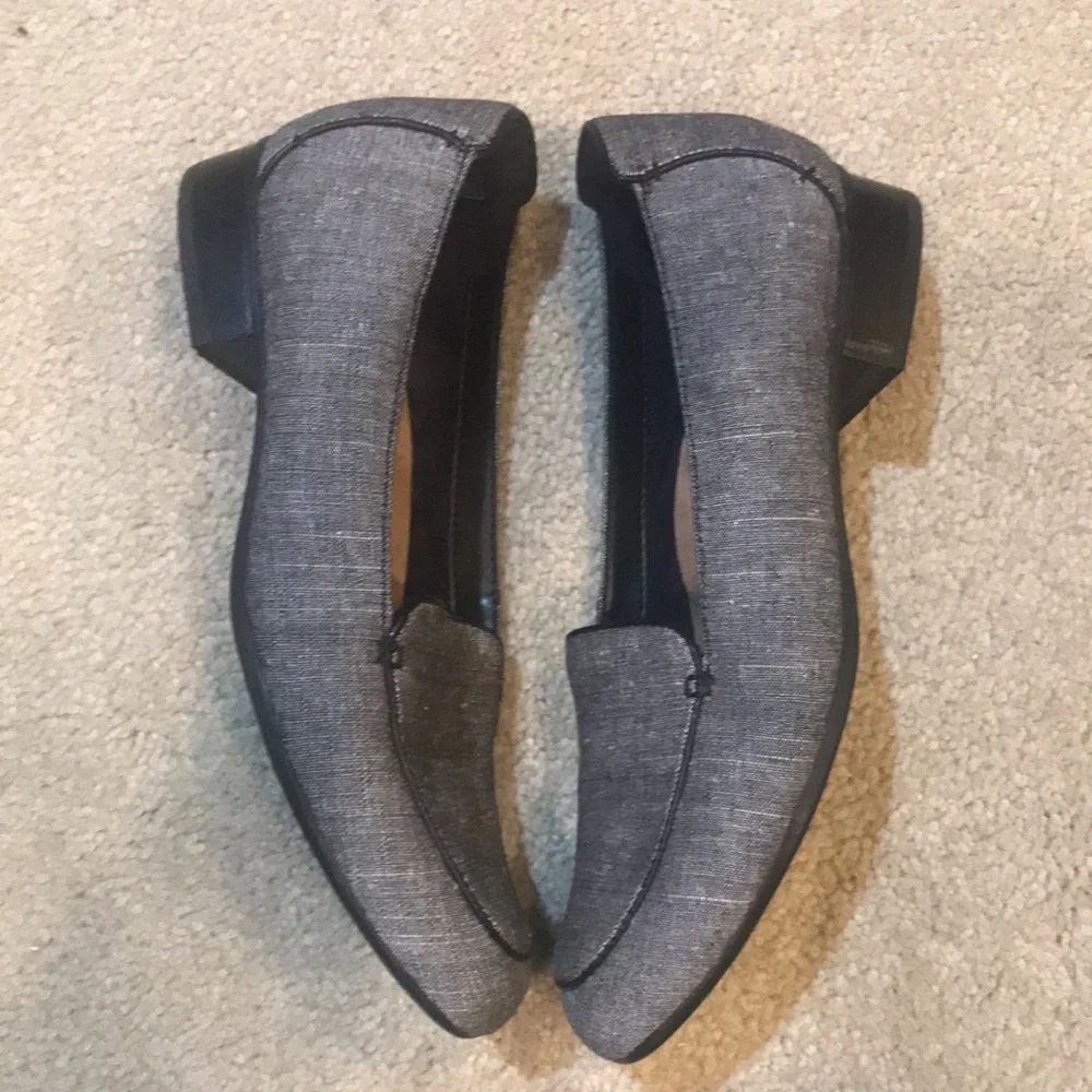 NWOT Clarks Artisan Tweed Gray/Black Slip On Loafer Style Shoes-Size 9M